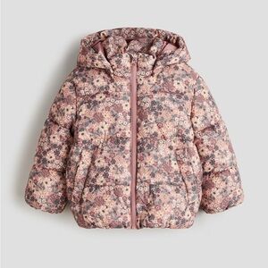 H&M Floral Patterned Kids Water-repellent Puffer Jacket